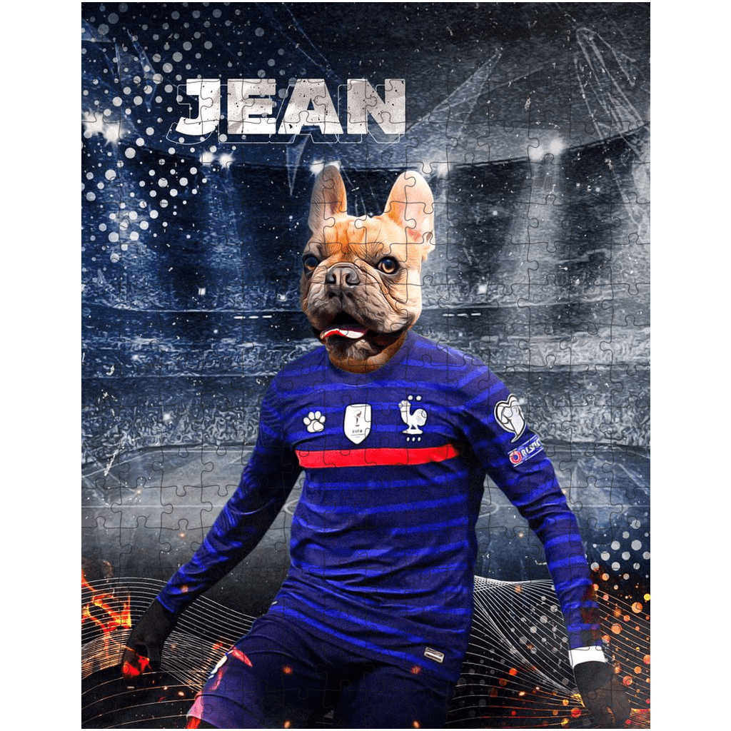 Puzzle personalizado para mascotas &#39;France Doggos Soccer&#39;