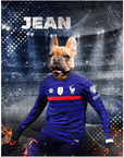 Puzzle personalizado para mascotas 'France Doggos Soccer'