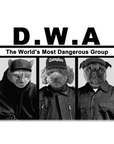 'D.W.A. (Doggos With Attitude)' Personalized 3 Pet Standing Canvas