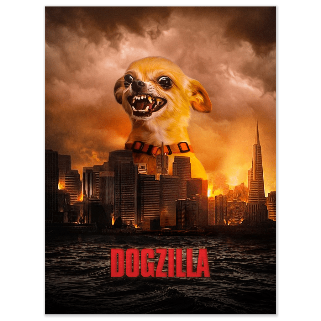 Dogczilla 'Dogzilla' Personalized Pet Poster – doggovinci