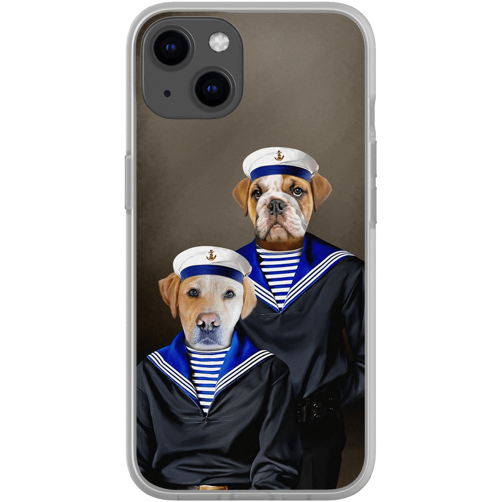 Funda personalizada para teléfono con 2 mascotas &#39;The Sailors&#39;