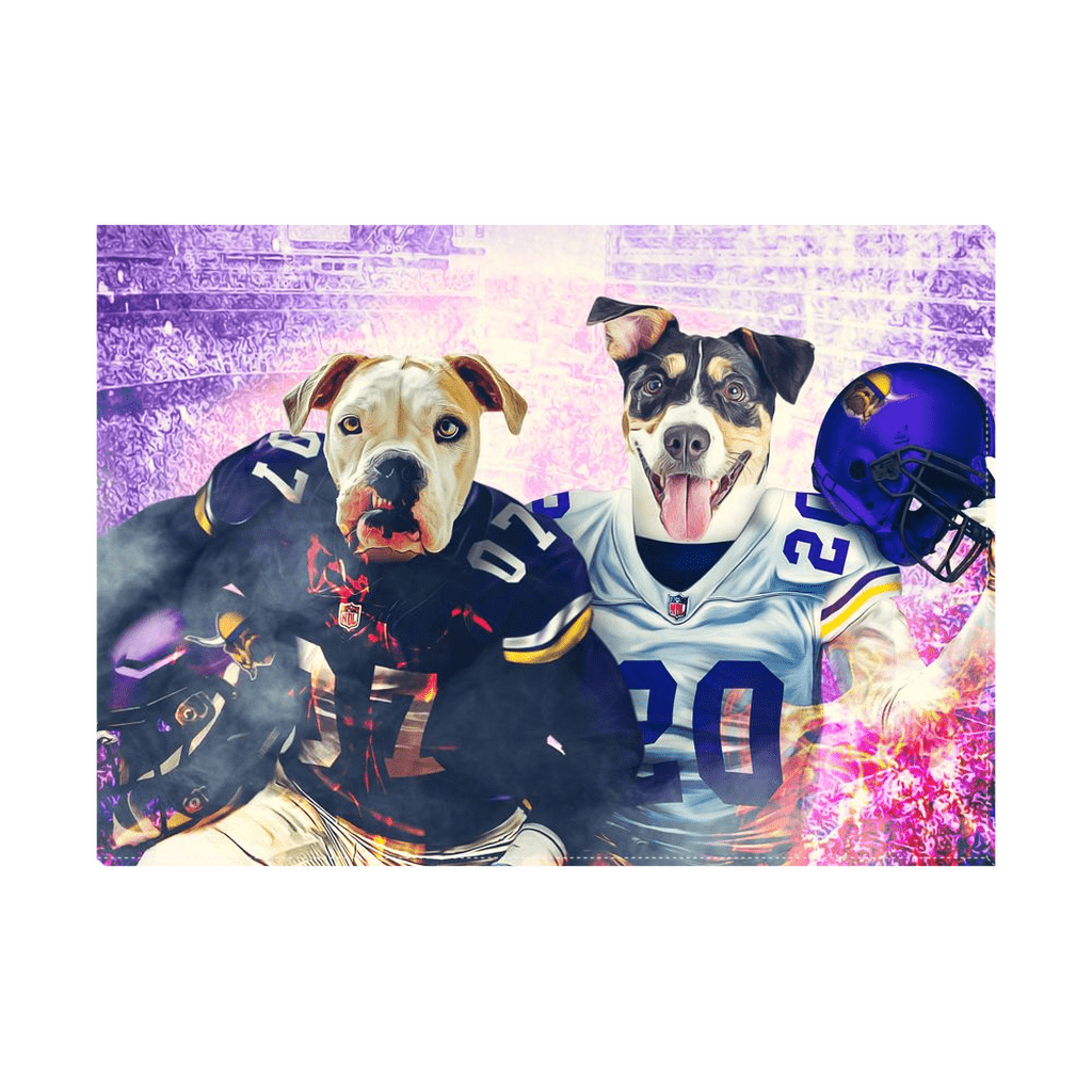 &#39;Minnesota Doggos&#39; Personalized 2 Pet Standing Canvas