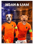 Póster Personalizado para 2 mascotas 'Holland Doggos'