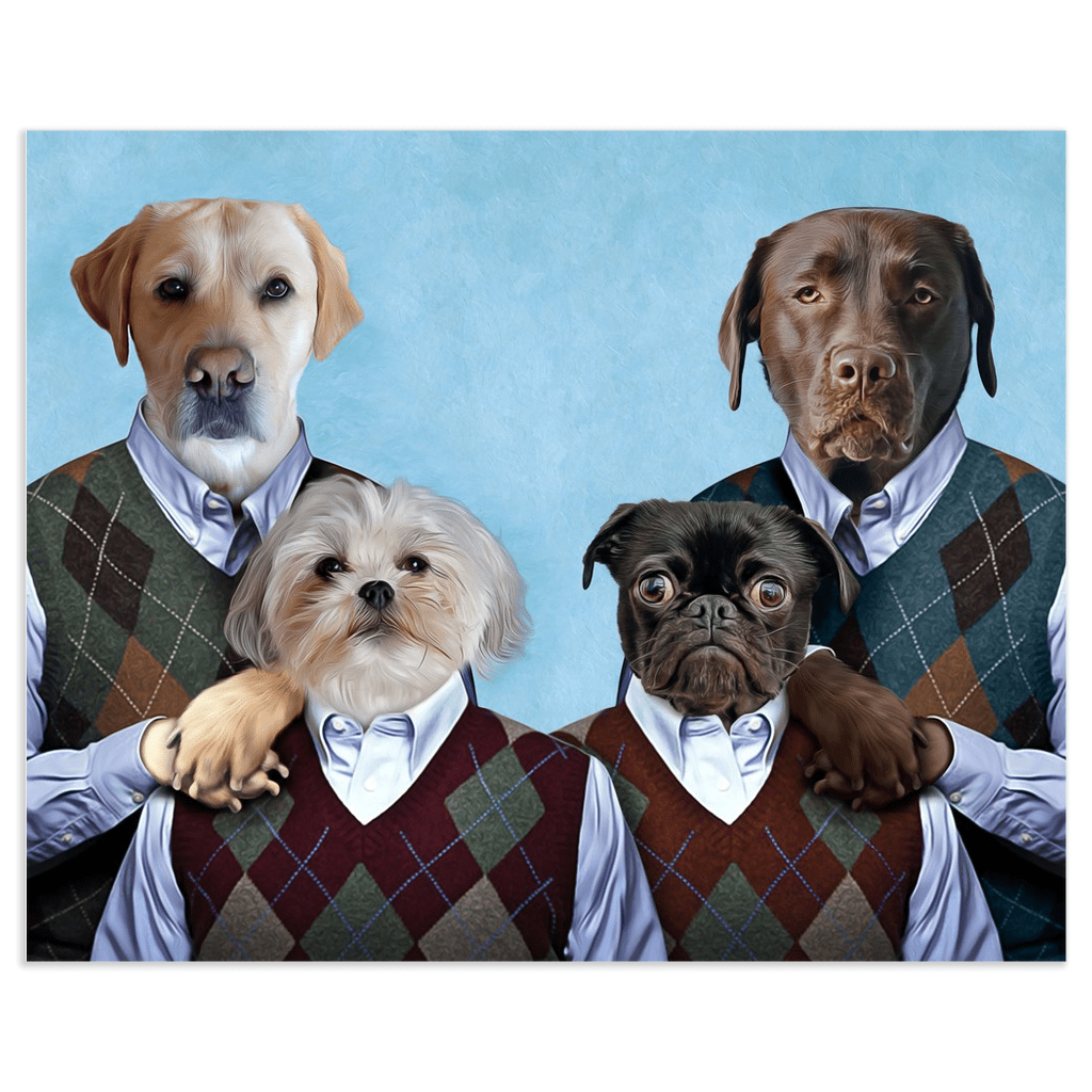 &#39;Step Doggos&#39; Personalized 4 Pet Poster