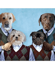 Póster Personalizado para 4 mascotas 'Step Doggos'