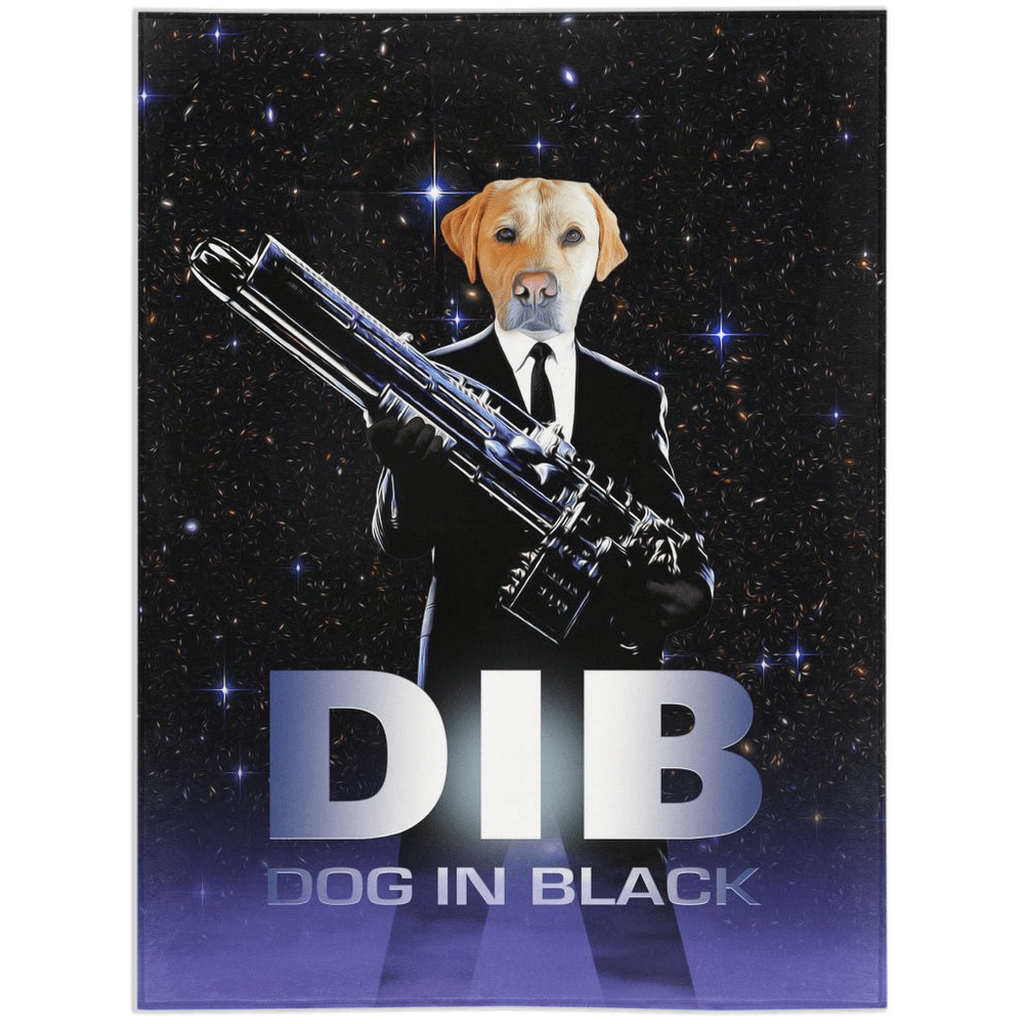 &#39;Dog in Black&#39; Personalized Pet Blanket