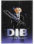 Manta personalizada para mascotas 'Perro de negro' 