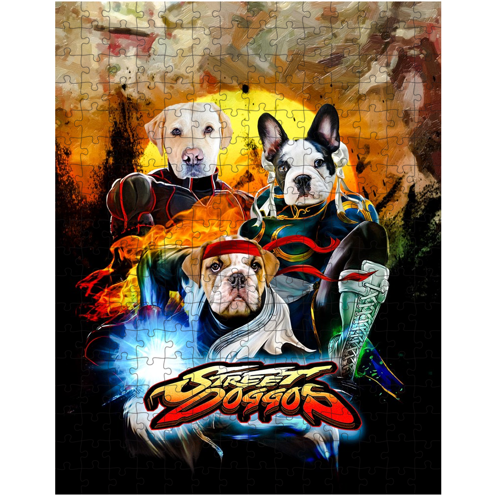 &#39;Street Doggos&#39; Personalized 3 Pet Puzzle