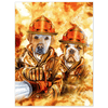 'The Firefighters' Personalized 2 Pet Poster