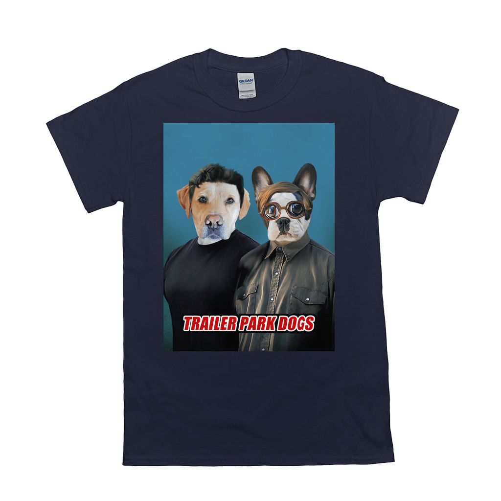 &#39;Trailer Park Dogs 1&#39; Camiseta personalizada para 2 mascotas
