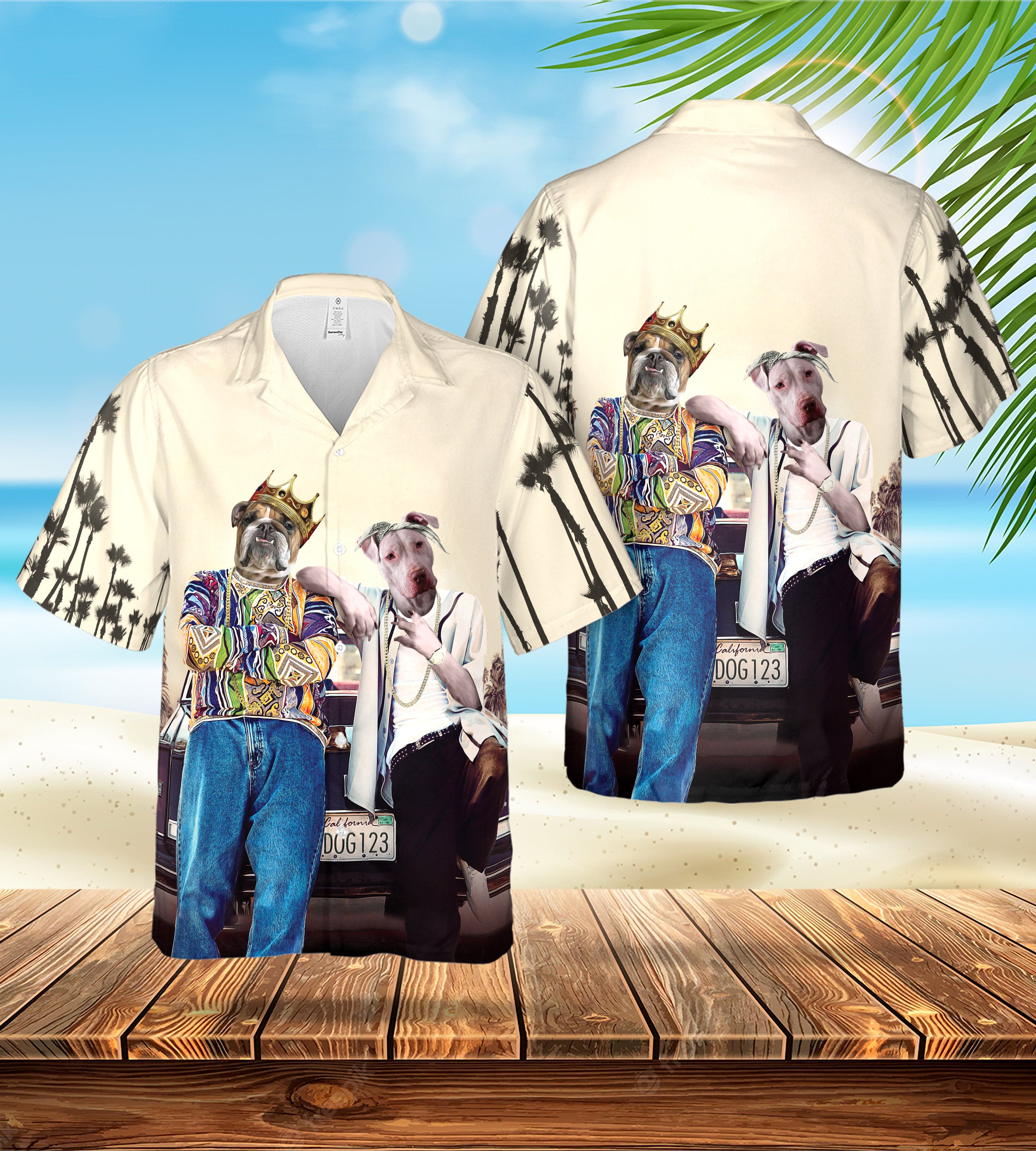 Custom Hawaiian Shirt (2Paw And Notorious D.O.G.: 2 Pets)