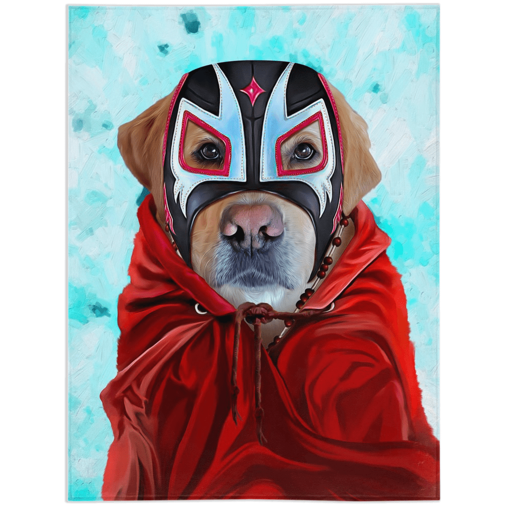 &#39;El Luchador&#39; Personalized Pet Blanket
