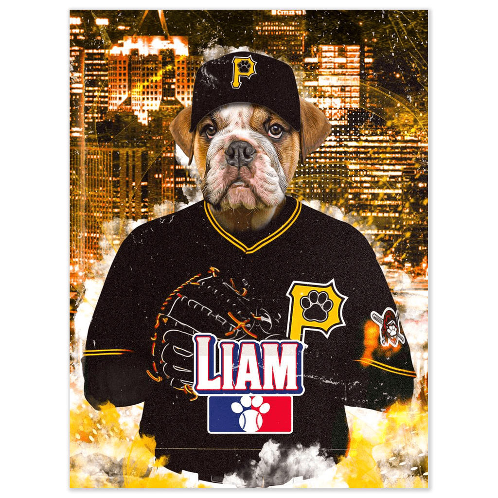 &#39;Pittsburgh Pawrates&#39; Personalized Pet Poster