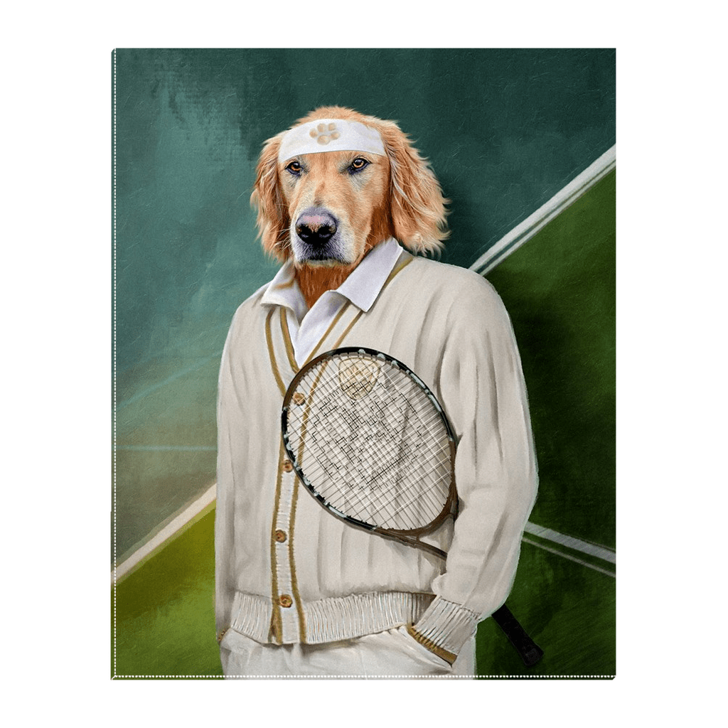 &#39;Tennis Player&#39; Personalized Pet Standing Canvas