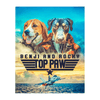 Load image into Gallery viewer, &#39;Top Paw&#39; Personalizable 2 Pet Standing Canvas