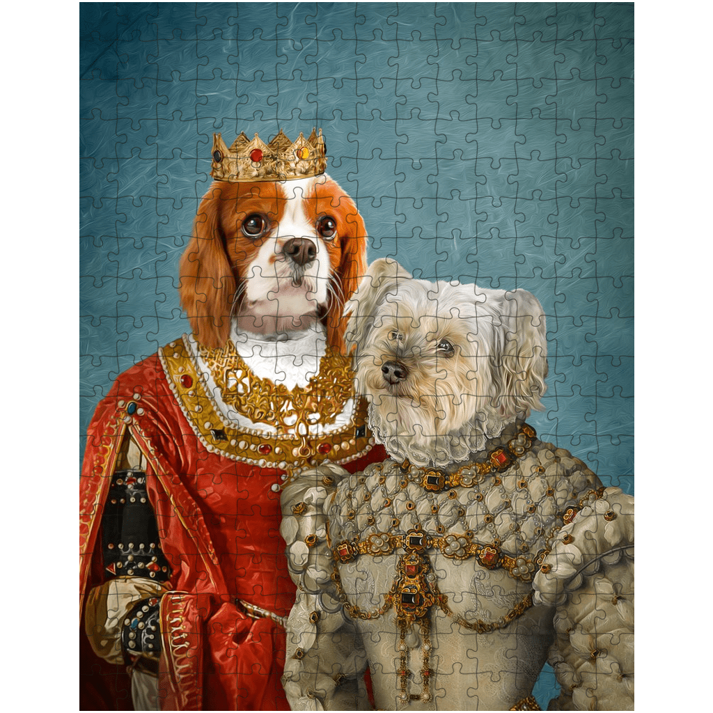 &#39;Queen and Princess&#39; Personalized 2 Pet Puzzle