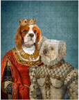 Puzzle personalizado de 2 mascotas 'Reina y Princesa'
