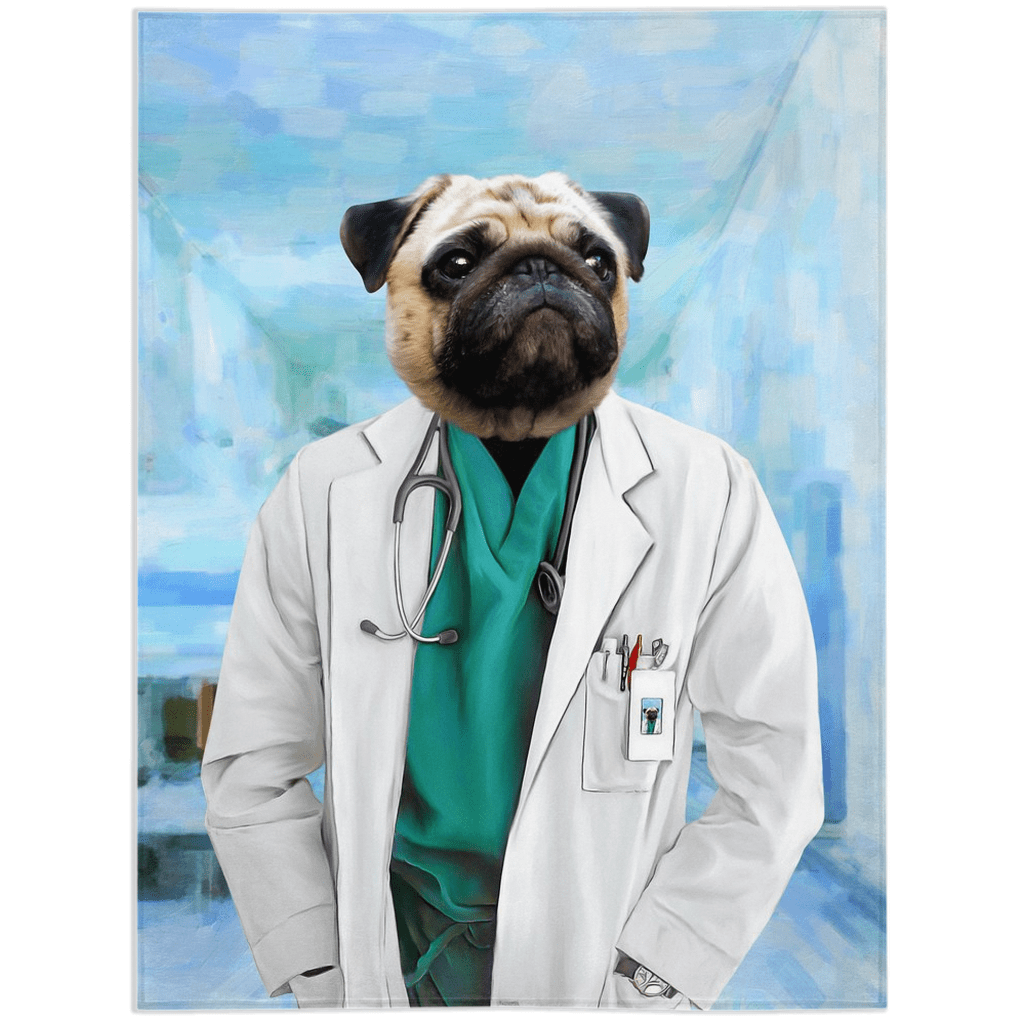 &#39;The Doctor&#39; Personalized Pet Blanket