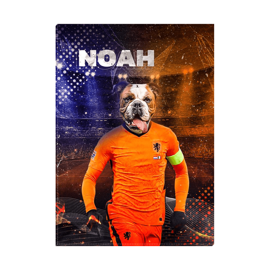 &#39;Holland Doggos Soccer&#39; Personalized Pet Standing Canvas
