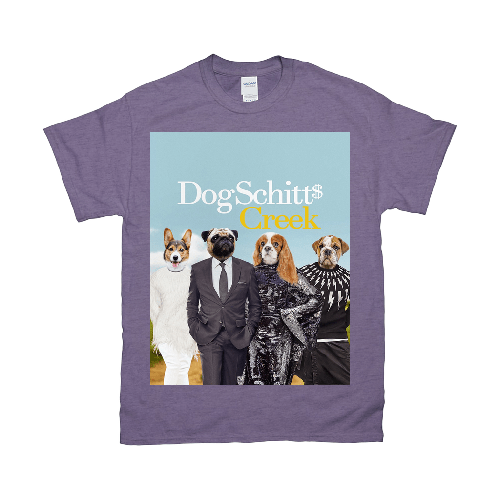 Camiseta personalizada para 4 mascotas &#39;DogSchitt&#39;s Creek&#39; 