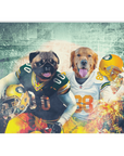 'Green Bay Doggos' Personalized 2 Pet Blanket