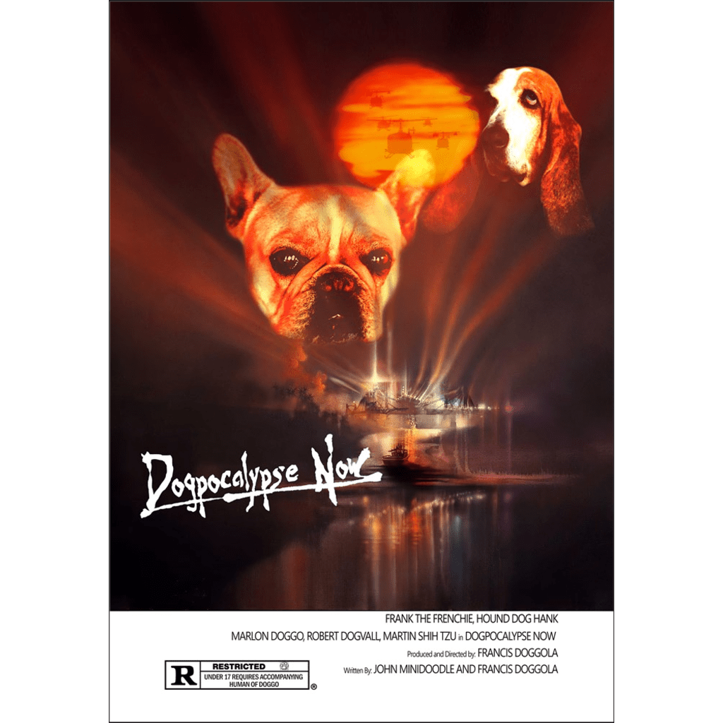 Dogpocalypse Now: 2 Pet Personalized Dog Poster