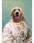 The Pearled Dame: Personalized Dog Poster