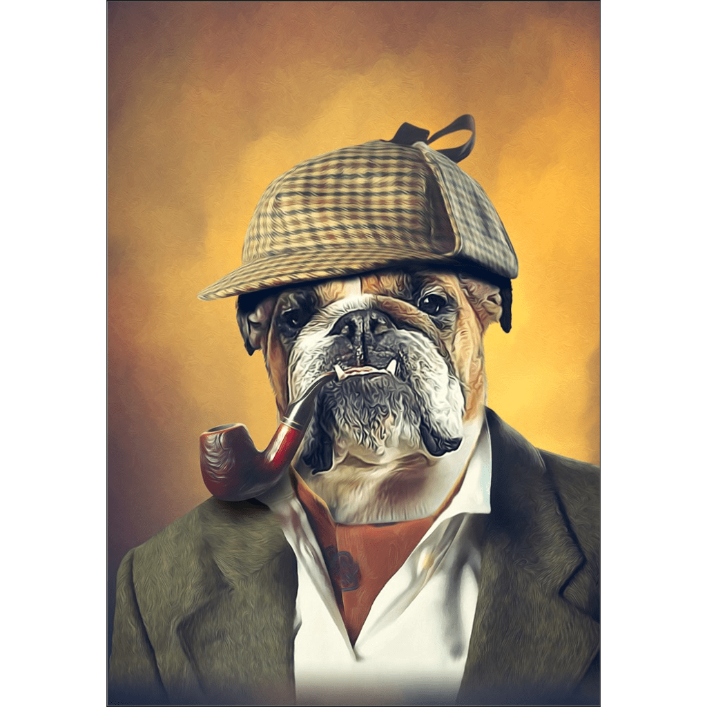 Sherlock Doggo: perro personalizado Póster