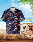 Custom Hawaiian Shirt (1980's Lazer Portrait: 1-4 Pets)