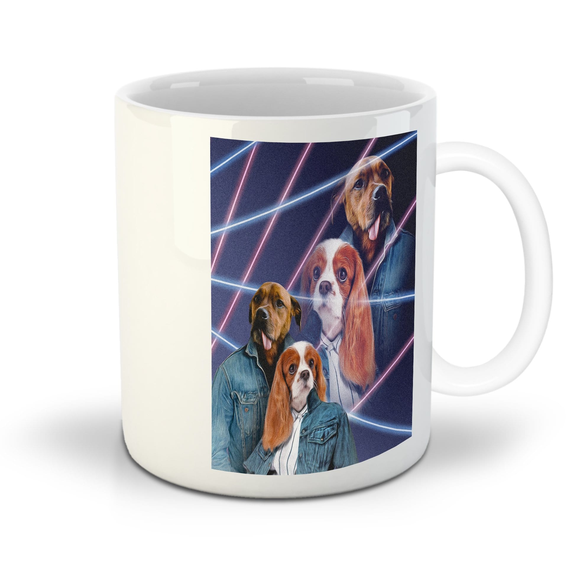 &#39;1980s Lazer Portrait&#39; Personalized 2 Pet Mug