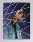 '1980s Lazer Portrait' Personalized Pet Blanket