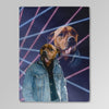 Load image into Gallery viewer, &#39;1980s Lazer Portrait&#39; Personalized Pet Blanket