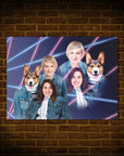 '1980s Lazer Portrait 1 Pet/Humans(Females)' Personalized Poster