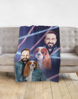 '1980s Lazer Portrait Pet(Female)/Human(Male)' Personalized Blanket