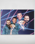 '1980s Lazer Portrait 1 Pet/Humans(Males)' Personalized Poster