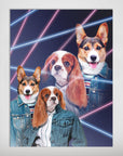 '1980s Lazer Portrait' Personalized 2 Pet Poster