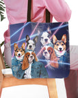 Bolsa de tela personalizada para 3 mascotas 'Retrato Lazer de los años 80 (hembras)'