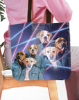 Bolsa de tela personalizada para 3 mascotas 'Retrato Lazer de los años 80 (hombres)'