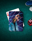 '1980s Lazer Portrait' Personalized Pet Playing Cards
