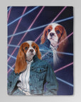 Manta personalizada para mascotas 'Retrato Lazer de los años 80 (mujer)' 