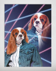 Póster de mascota personalizado 'Retrato Lazer de los años 80 (hembra)'