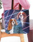 '1980s Lazer Portrait (Female)' Personalized Tote Bag