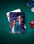 '1980s Lazer Portrait' Personalized Pet Playing Cards