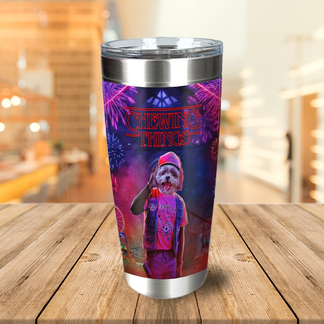 &#39;Chewing Things&#39; Personalized Tumbler