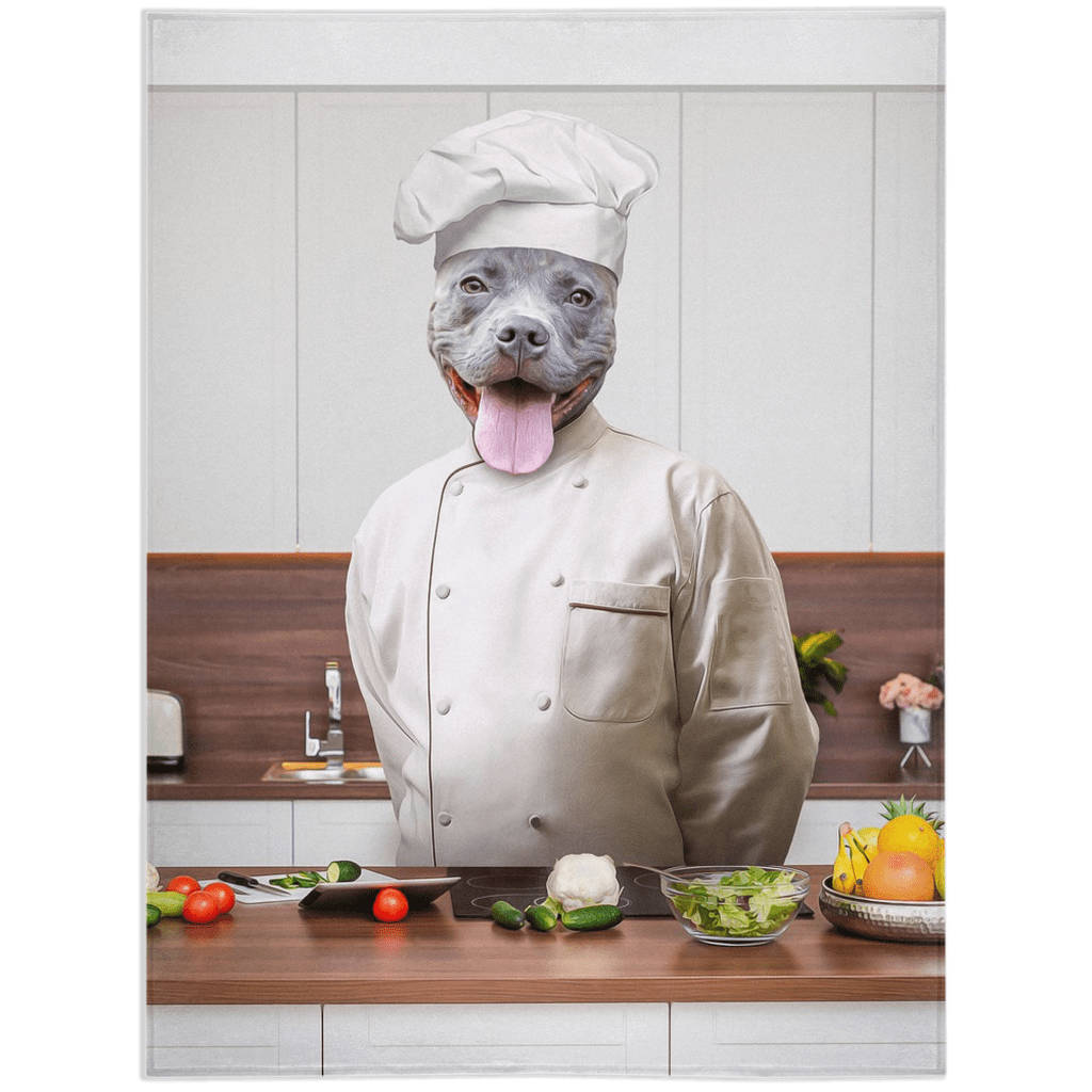 Manta personalizada para mascotas &#39;El Chef&#39; 