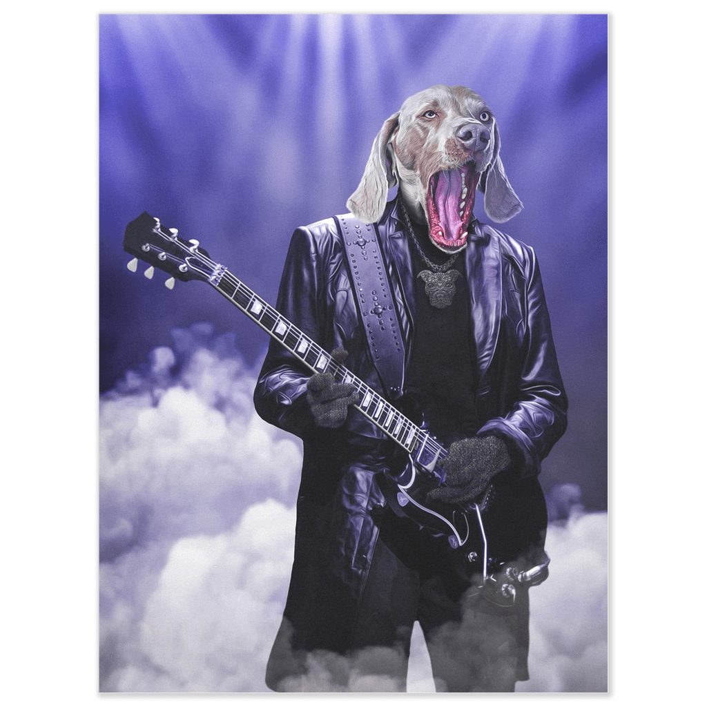 &#39;The Rocker&#39; Personalized Dog Poster