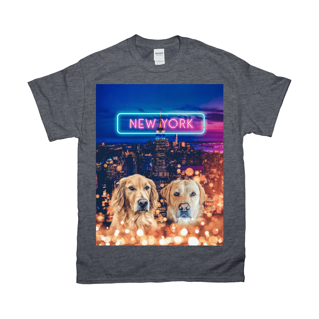 &#39;Doggos of New York&#39; Personalized 2 Pet T-Shirt