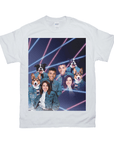 '1980s Lazer Portrait 2 Pet & Humans' Personalized T-Shirt