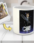 Taza personalizada para mascotas 'Gato de negro'