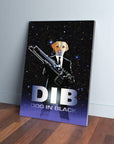 'Dog in Black' Personalized Pet Canvas